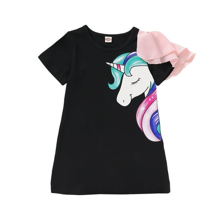 3T Baby Girls Clothes 4T Toddler Girls Summer Dress Short Sleeve Dress Unicorn Dress Black Dress
3T Baby Girls Clothes 4T Toddler Girls Summer Dress Short Sleeve Dress Unicorn Dress Black Dress