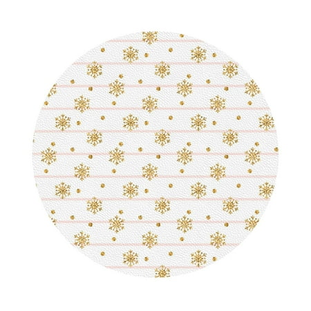 Giroia Gold Snowflake Stripes Coasters Leather Coasters Set of 6 Coaster for Drinks Round Shape
Giroia Gold Snowflake Stripes Coasters Leather Coasters Set of 6 Coaster for Drinks Round Shape