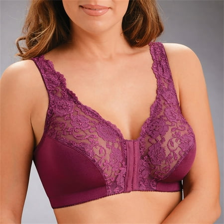 QWANG French Lace Front Button Bra Plus Size Unpadded Front Closure Wirefree Thin Comfortable Vest Bra
QWANG French Lace Front Button Bra Plus Size Unpadded Front Closure Wirefree Thin Comfortable Vest Bra