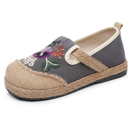 Bnwani Shoes for Women 2022 Women s Color Matching Hand Embroidery Bag Heel Shoes Cotton Flat Shoes Gray 7
Bnwani Shoes for Women 2022 Women s Color Matching Hand Embroidery Bag Heel Shoes Cotton Flat Shoes Gray 7