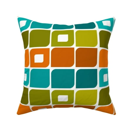 Mid Century Modern Retro Throw Pillow Cover w Optional Insert by Roostery