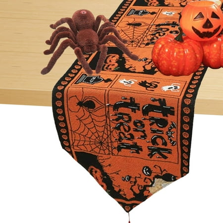 Bhxteng Halloween Pumpkin Style Table Runner Cotton and Linen Table Runner Parties Supplies for Home Decorations 13x71 Inch
Bhxteng Halloween Pumpkin Style Table Runner Cotton and Linen Table Runner Parties Supplies for Home Decorations 13x71 Inch
