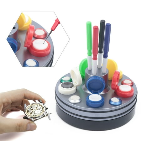 Fichiouy Rotary Die-Cast Oil Cup Stand/Holder w/ 5 Cups & 4 Oil Dippers for Watch Repair
Fichiouy Rotary Die-Cast Oil Cup Stand/Holder w/ 5 Cups & 4 Oil Dippers for Watch Repair