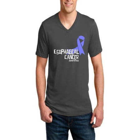 Esophageal Cancer Awareness Men V-Neck Shirts Ringspun Tee