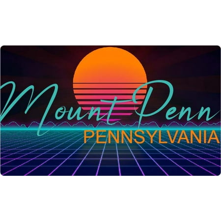 Mount Penn Pennsylvania 4 X 2.25-Inch Fridge Magnet Retro Neon Design