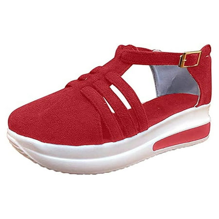 Women s Closed Toe Platform Sandals Summer Buckle Ankle Strap Shoes Espadrilles Wedge Sandals Ladies Casual Non Slip Shoes Red 8.5
Women s Closed Toe Platform Sandals Summer Buckle Ankle Strap Shoes Espadrilles Wedge Sandals Ladies Casual Non Slip Shoes Red 8.5