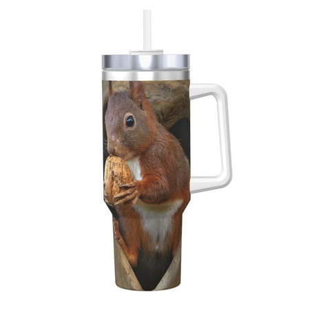 Chestnut Squirrel 40oz Car Insulated Cups Ice Bully Cup with Handle Double Stainless Steel Vacuum Tumblers Water Bottle with Lid and Straw
Chestnut Squirrel 40oz Car Insulated Cups Ice Bully Cup with Handle Double Stainless Steel Vacuum Tumblers Water Bottle with Lid and Straw