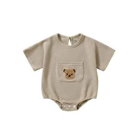MissiMae Newborn Baby Boys Girls Bear EmbroideryRomper Short Sleeve Crew Neck Waffle Bodysuit Summer 0-24M
MissiMae Newborn Baby Boys Girls Bear EmbroideryRomper Short Sleeve Crew Neck Waffle Bodysuit Summer 0-24M