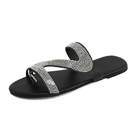 Black and Friday/Cyber·Monday Deals asdoklhq Slippers for Women Summer Women s Casual Solid Crystal Roman Plus-size Flat Slippers Sandals Shoes
Black and Friday/Cyber·Monday Deals asdoklhq Slippers for Women Summer Women s Casual Solid Crystal Roman Plus-size Flat Slippers Sandals Shoes