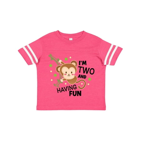 Inktastic I m Two and Having Fun with Monkey Gift Toddler Boy or Toddler Girl T-Shirt