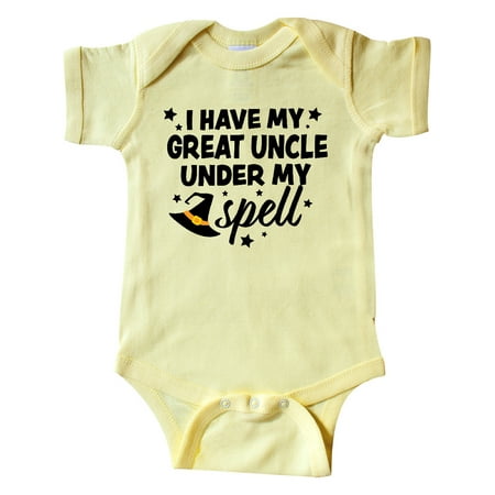 Inktastic I Have My Great Uncle Under My Spell with Cute Witch Hat Gift Baby Boy or Baby Girl Bodysuit
Inktastic I Have My Great Uncle Under My Spell with Cute Witch Hat Gift Baby Boy or Baby Girl Bodysuit