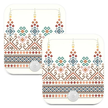 Geometric Ethnic Patterns LED Motion Sensor Night Light Plug into Wall 2 Pack Auto Dusk to Dawn Adjustable
Geometric Ethnic Patterns LED Motion Sensor Night Light Plug into Wall 2 Pack Auto Dusk to Dawn Adjustable