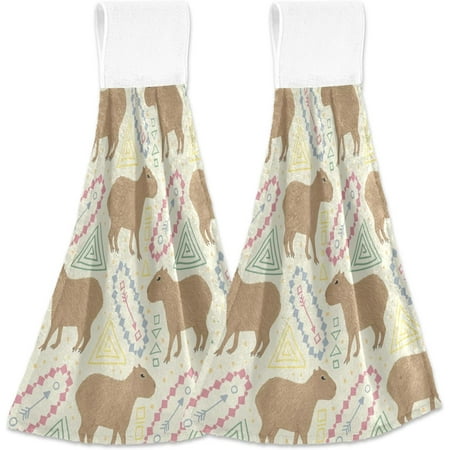 Anyway.go Capybara Ethnic Cute Kitchen Hanging Hand Towels Absorbent Tie Towel with Loop 2 PCS Kitchen Linen Sets for Bathroom Restroom Home Decor
Anyway.go Capybara Ethnic Cute Kitchen Hanging Hand Towels Absorbent Tie Towel with Loop 2 PCS Kitchen Linen Sets for Bathroom Restroom Home Decor