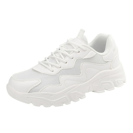 Cathalem Women Sports Shoes Fashion Summer New Pattern Solid Mesh Breathable Comfortable Thick Sole Non Slip Lace Up Shoes White 37
Cathalem Women Sports Shoes Fashion Summer New Pattern Solid Mesh Breathable Comfortable Thick Sole Non Slip Lace Up Shoes White 37