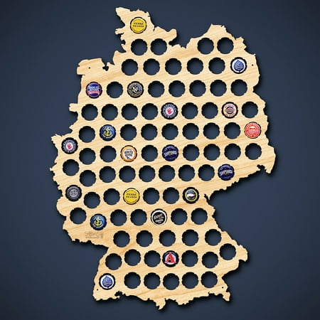 Beer Cap Map of Germany