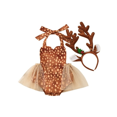 Infant Baby Girl Boy Halloween Deer Outfits Reindeer Sleeveless Romper Bodysuit Elk Cosplay Christmas Clothes Set
Infant Baby Girl Boy Halloween Deer Outfits Reindeer Sleeveless Romper Bodysuit Elk Cosplay Christmas Clothes Set