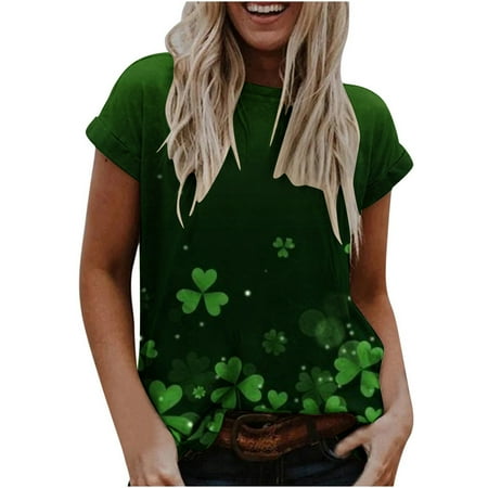 Plus Size Tops for Women Womens Shirts Womens St. Patrick s Day Print Crew Neck Pullover Tops Leisure Short Sleeve T-shirt Nursing Tank Tops Black Corset Top on Sale Clearance Green XL
Plus Size Tops for Women Womens Shirts Womens St. Patrick s Day Print Crew Neck Pullover Tops Leisure Short Sleeve T-shirt Nursing Tank Tops Black Corset Top on Sale Clearance Green XL