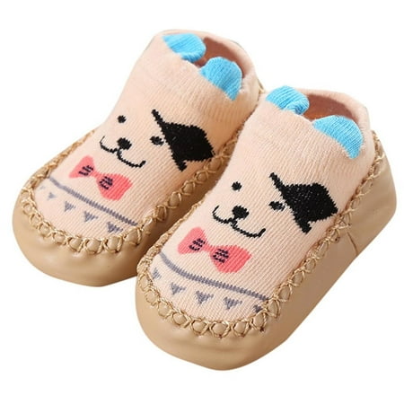 Baby Boys Girls Cartoon Ears Floor Socks Non Slip Baby Step Shoes Socks