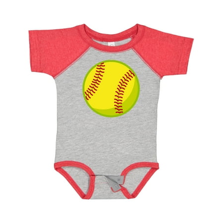 Inktastic Personalized Softball Gift Baby Boy or Baby Girl Bodysuit