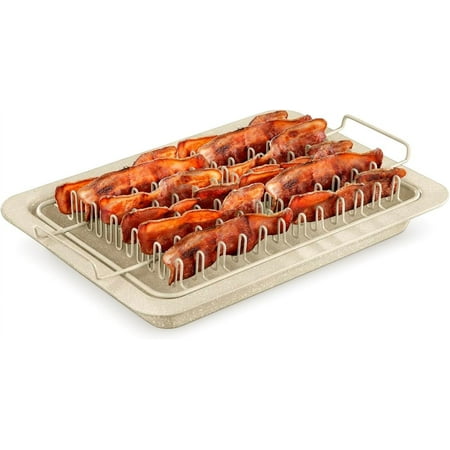 Bacon Tray - 2-Piece Set – Marble Coating - Durable Non-Stick Cooking Tray for Bacon – White Stone Tray and Carbon Steel Rack
Bacon Tray - 2-Piece Set – Marble Coating - Durable Non-Stick Cooking Tray for Bacon – White Stone Tray and Carbon Steel Rack