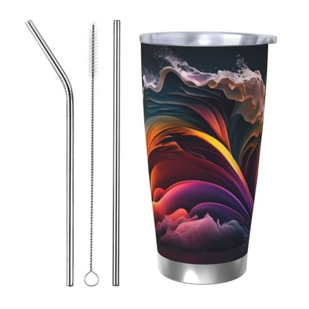 KLL Colorful Abstract Wave Motion Print 40oz Stainless Steel Insulated Car Cup with Spillproof Lid - Keep Your Drink Hot or Cold on the Go-Straw Three-piece Set
KLL Colorful Abstract Wave Motion Print 40oz Stainless Steel Insulated Car Cup with Spillproof Lid - Keep Your Drink Hot or Cold on the Go-Straw Three-piece Set
