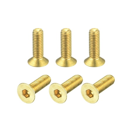 Flat Head Socket Cap Screws M3-0.5 x 10mm Brass Inner Hex Drive Fasteners Bolts 6Pack
Flat Head Socket Cap Screws M3-0.5 x 10mm Brass Inner Hex Drive Fasteners Bolts 6Pack