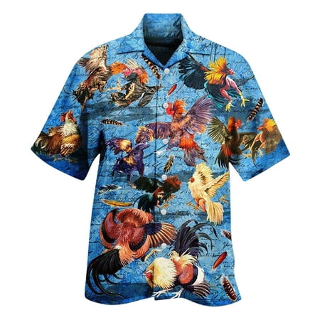 Mens Shirts Graphic Spring Summer Masculine Rooster Print Party Beach Loose Print Short Sleeve Summer Tops
Mens Shirts Graphic Spring Summer Masculine Rooster Print Party Beach Loose Print Short Sleeve Summer Tops