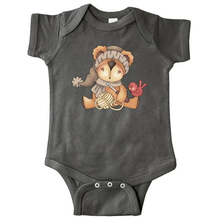 Inktastic Winter Crochet Bear Gift Baby Boy Bodysuit