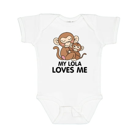 Inktastic My Lola Loves Me Gift Baby Boy or Baby Girl Bodysuit