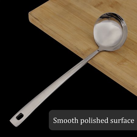 9.6" Stainless Steel Soup Ladle Spoon Handle Restaurant Kitchen Scoop Cooking Utensil for Kitchen