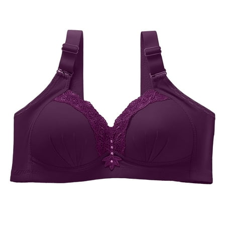 CLZOUD Womens Comfortable Bra Comfortable Push Up Large Cup No Steel Ring Mom s Middle Age Bra Purple 40
CLZOUD Womens Comfortable Bra Comfortable Push Up Large Cup No Steel Ring Mom s Middle Age Bra Purple 40