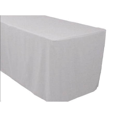 8' ft. Fitted Table Cover WATERPROOF Table Cover Patio Shows Outdoor 10 Colors", (Color: Light Grey)