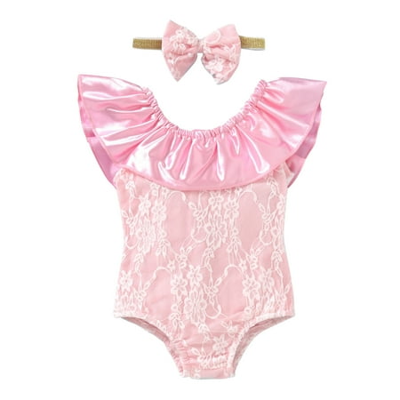 Mikilon Toddler Baby Girls Summer Cute Lace Ruffles Pleated Bow Headdress One-piece Swimsuit Baby Girl Clothes Clearance for 2-3 Years Child
Mikilon Toddler Baby Girls Summer Cute Lace Ruffles Pleated Bow Headdress One-piece Swimsuit Baby Girl Clothes Clearance for 2-3 Years Child