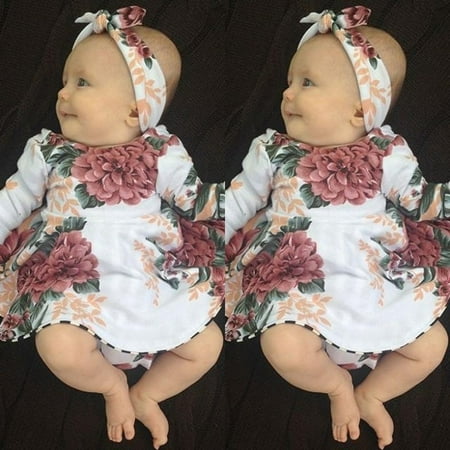 Newborn Kids Baby Girls Floral Cotton Dress +Headband 2PCS Outfits Set Clothes
Newborn Kids Baby Girls Floral Cotton Dress +Headband 2PCS Outfits Set Clothes