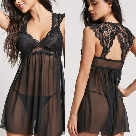 QWERTYU Sexy Nightgown Lingerie for Women Lace See Through Chemise Teddy See Through Babydoll Black S
QWERTYU Sexy Nightgown Lingerie for Women Lace See Through Chemise Teddy See Through Babydoll Black S
