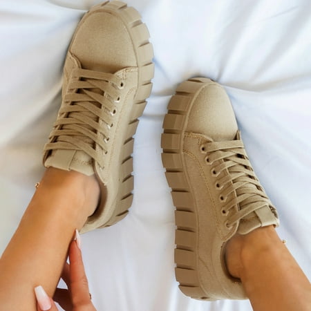 ERTUTUYI Women s Fashion Casual Round Toe Platforms Lace Up Shoes Flat Walking Sneakers Brown 39
ERTUTUYI Women s Fashion Casual Round Toe Platforms Lace Up Shoes Flat Walking Sneakers Brown 39