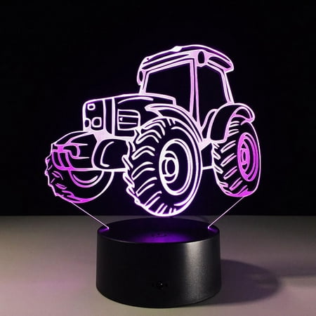 

Automatical 3D Stereoscopic Effect Illusion Night Light 7 Color Change LED Desk Lamp Touch Switch Room Decor Gift