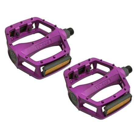 Metal BMX Bike Pedals, 9/16in Purple Metal BMX Bike Pedals, 9/16in Purple