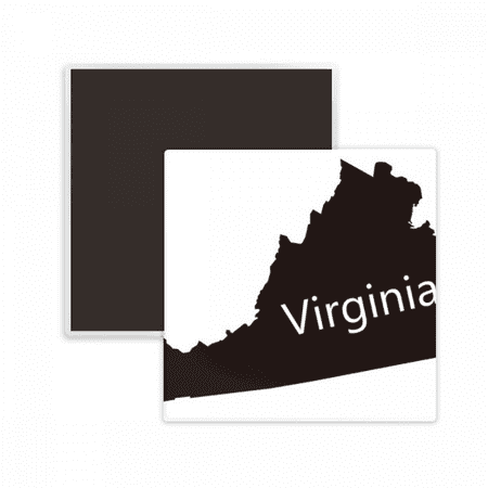 Virginia America USA Map Outline Square Ceracs Fridge Magnet Keepsake Memento