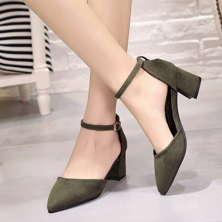 Hvyesh Sandals for Women Dressy Summer Summer Casual Pointed-toe Sandals Middle Heel Chunky Heel Metal Buckle Sandals Size 5.5
Hvyesh Sandals for Women Dressy Summer Summer Casual Pointed-toe Sandals Middle Heel Chunky Heel Metal Buckle Sandals Size 5.5