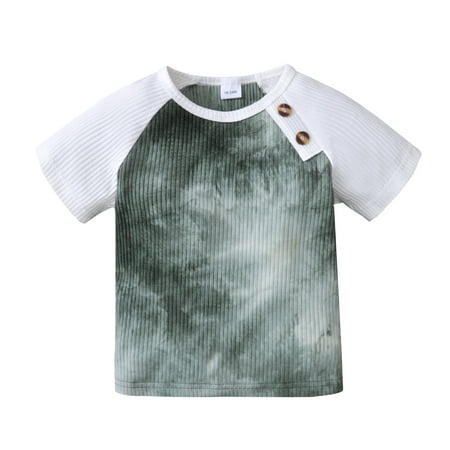 3T Toddler Baby Girl Clothes Short Sleeve Splice Tie-dye Round Neck Tops 3-4T Green
3T Toddler Baby Girl Clothes Short Sleeve Splice Tie-dye Round Neck Tops 3-4T Green