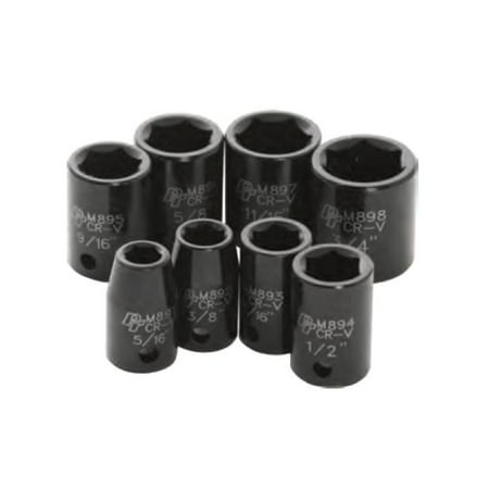 Performance Tools M594DB 3/8in. SAE Impact Socket Set - Deep