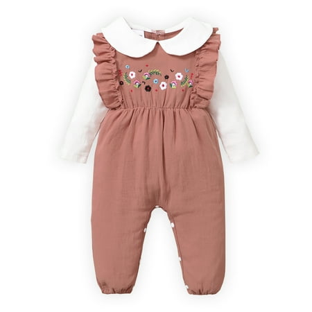 NZRVAWS Newborn Baby Girls Romper 0 Months Baby Girls Jumpsuit Onesies Bodysuit 3 Months Baby Girls Floral Print Fake Two Piece Long Sleeve Doll Collar Romper Pink
NZRVAWS Newborn Baby Girls Romper 0 Months Baby Girls Jumpsuit Onesies Bodysuit 3 Months Baby Girls Floral Print Fake Two Piece Long Sleeve Doll Collar Romper Pink
