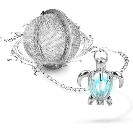 Tea Infuser Stainless Steel Ball Mesh Tea Strainer Tea Diffuser for Loose Tea Silver Glow In The Dark Turtle Pendant Tea Ball Tea Filter with Extended Chain Hook for Brew Fine Loose Tea Leave
Tea Infuser Stainless Steel Ball Mesh Tea Strainer Tea Diffuser for Loose Tea Silver Glow In The Dark Turtle Pendant Tea Ball Tea Filter with Extended Chain Hook for Brew Fine Loose Tea Leave