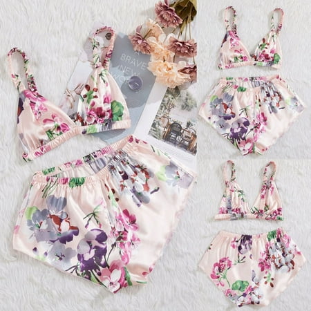 MPWEGNP Satin Silk Pajamas Women Nightdress Lingerie Underwear Sleepwear Flower Printing
MPWEGNP Satin Silk Pajamas Women Nightdress Lingerie Underwear Sleepwear Flower Printing