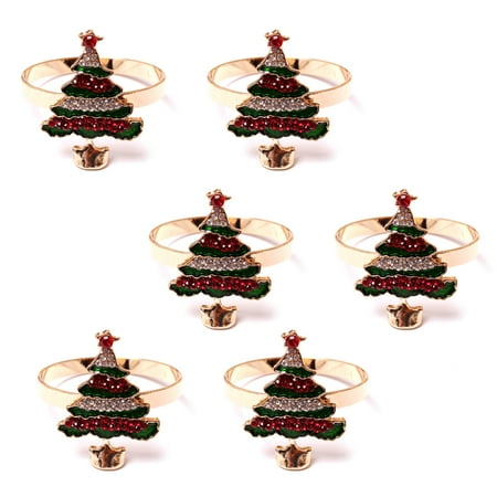Pnellth 6Pcs/Set Creative Christmas Tree Shape Napkin Ring Festive Touch Beautiful Alloy Napkin Clip for Home
Pnellth 6Pcs/Set Creative Christmas Tree Shape Napkin Ring Festive Touch Beautiful Alloy Napkin Clip for Home