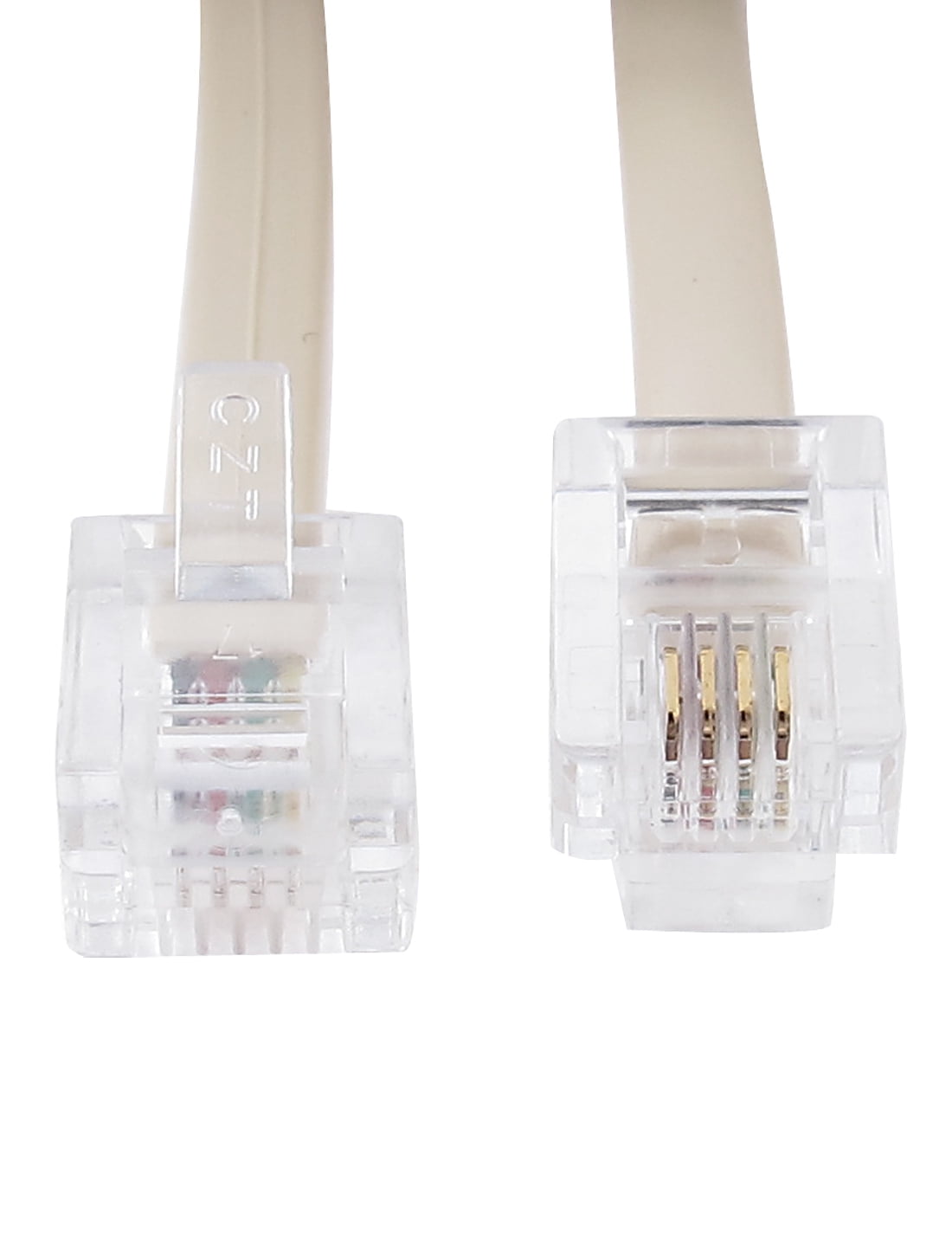 3.3Ft Length 6P4C RJ11 Telephone Extension Fax Modem Cable Line Beige
