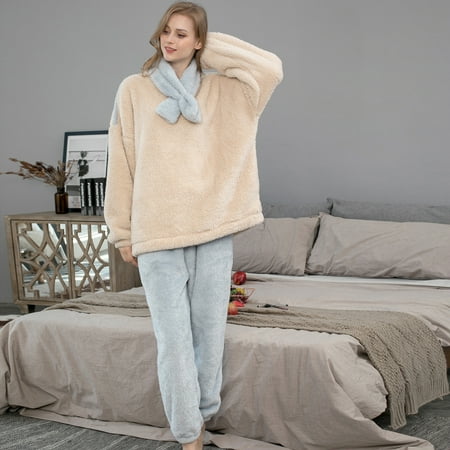 Hunpta Pajamas For Women Sleepwear Winter Soild Pocket Long Sleeve Long Pants Pajama Suit
Hunpta Pajamas For Women Sleepwear Winter Soild Pocket Long Sleeve Long Pants Pajama Suit