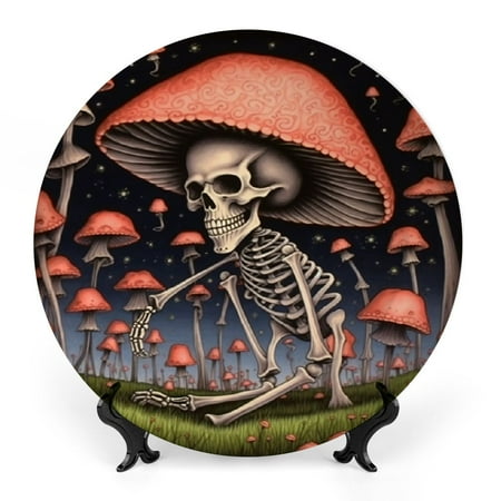 WENZZ Skeleton Mushroom Art Spiegelman Bone China Decorative Plate Vertical Stand for Home Club Room Decoration 8x8inch
WENZZ Skeleton Mushroom Art Spiegelman Bone China Decorative Plate Vertical Stand for Home Club Room Decoration 8x8inch