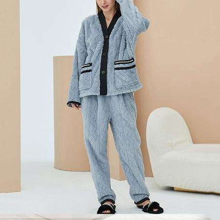 Pxiakgy fall clothes for women 2022 Uni Women Sleepwear Suit Winter Flannel Print Warm Pajamas Suit Long Sleeve And Long Pants Button Soft Pajama Suit Blue + L
Pxiakgy fall clothes for women 2022 Uni Women Sleepwear Suit Winter Flannel Print Warm Pajamas Suit Long Sleeve And Long Pants Button Soft Pajama Suit Blue + L